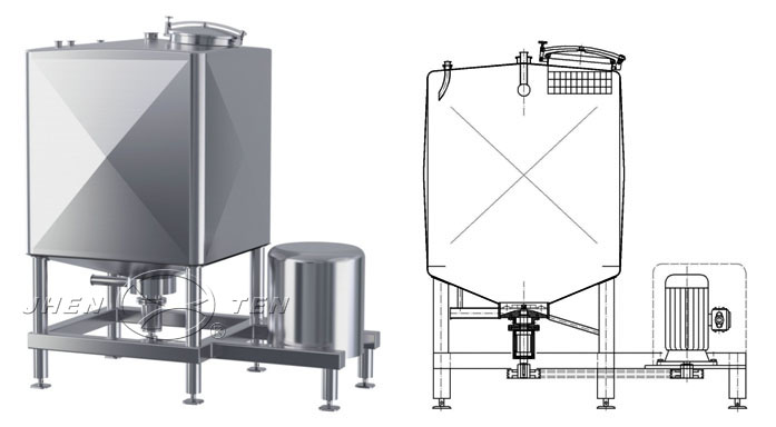 方形高剪切乳化罐_均質乳化設備-鎮(zhèn)田機械